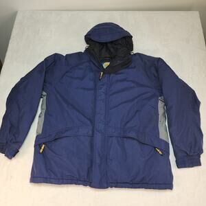 Vintage 90s Gore-Tex Jacket Mens XL Dark Blue Cabelas Thinsulate Hooded Pockets